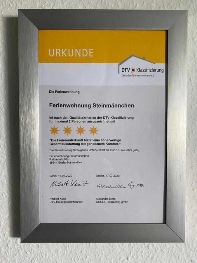 Steinmaennchen Ferienwohnung 고슬라르 외부 사진